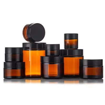 500 ml de ámbar 250 ml de plástico vacío cosmético de lujo crema loción champú botella