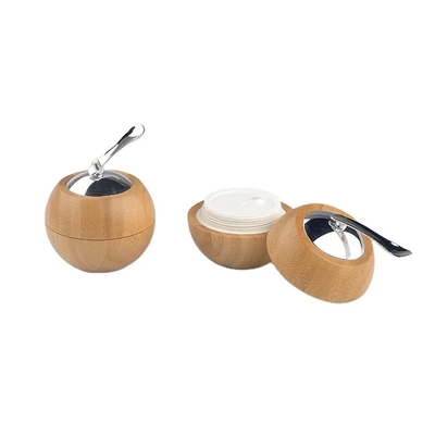 Botellas de cosméticos vacías Jarras de crema con espátula plateada 50g Capacidad en forma de manzana