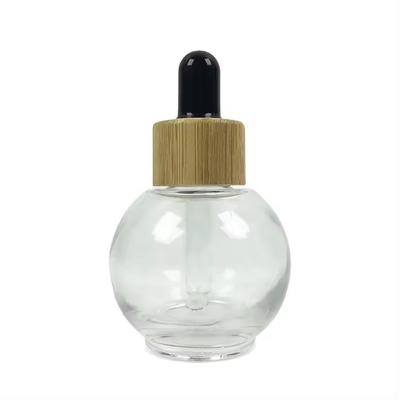 Forma de bola 20 ml 30 ml Perfume rosa Botella de goteo de aceite esencial cosmético vacío