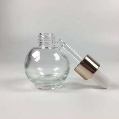 Forma de bola 20 ml 30 ml Perfume rosa Botella de goteo de aceite esencial cosmético vacío