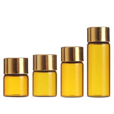 1 ml 2 ml 3 ml 5 ml Botella de perfume de vidrio ámbar con tapa de tornillo Botella cosmética