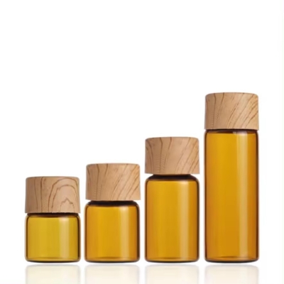 1 ml 2 ml 3 ml 5 ml Botella de perfume de vidrio ámbar con tapa de tornillo Botella cosmética