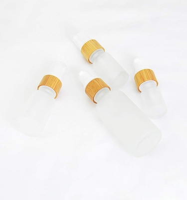 Botella de loción de vidrio congelado de 30 ml, bomba de viaje botellas de vidrio cosmético