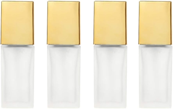 Oro Liden 1 oz/30 ml Botellas de vidrio congelado de diseño portátil a prueba de fugas