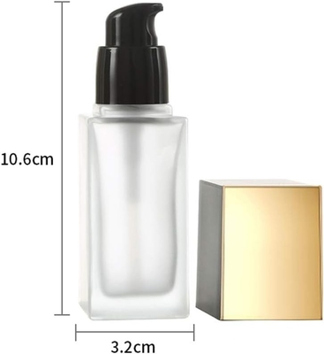 Oro Liden 1 oz/30 ml Botellas de vidrio congelado de diseño portátil a prueba de fugas