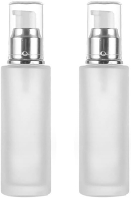 Botellas de loción de vidrio congelado de 120 ml botellas de bombas de dispensadores botellas de cosméticos