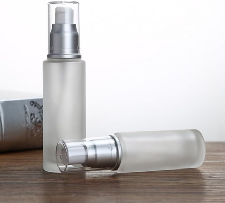 Botellas de loción de vidrio congelado de 120 ml botellas de bombas de dispensadores botellas de cosméticos
