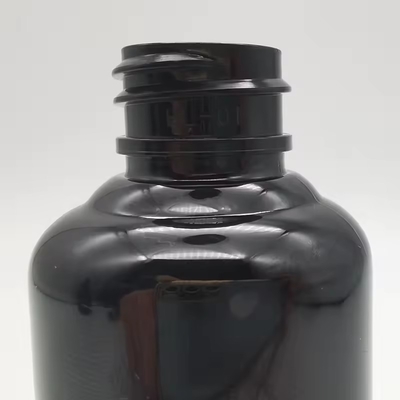 Botella de aerosol cosmético de plástico negro brillante de 50 ml con cabeza de aerosol fina negra