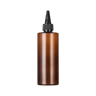 Botella de plástico de 6 ml de ámbar para exprimir cosméticos con tapa giratoria botellas rellenables