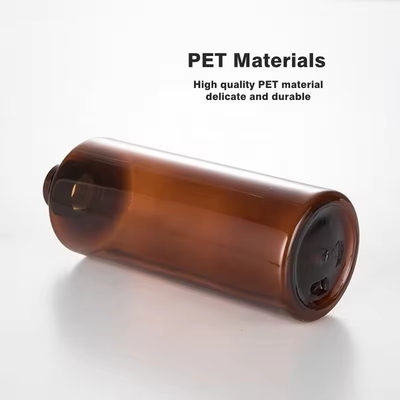 Botella de plástico de 6 ml de ámbar para exprimir cosméticos con tapa giratoria botellas rellenables