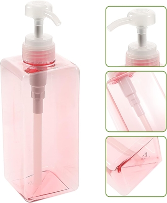 650 ml de champú rosado vacío Botella de gel de ducha Botella de plástico para mascotas Botella cosmética