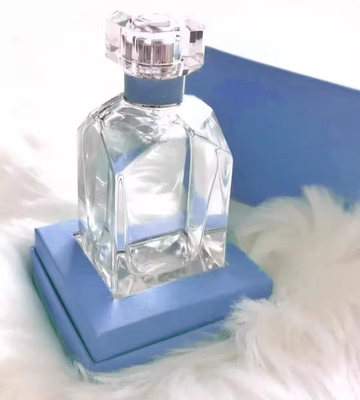 30 ml de botellas de vidrio de lujo de perfume transparente cuadrado vacío