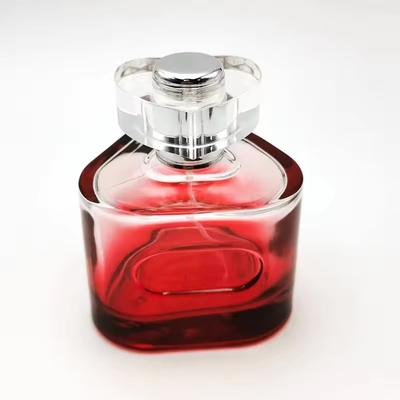 Botella de perfume vacía de 50 ml 100 ml Triángulos de lujo rojo Botella de spray de perfume
