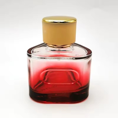 Botella de perfume vacía de 50 ml 100 ml Triángulos de lujo rojo Botella de spray de perfume