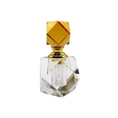 Botella de perfume de corte de cristal transparente de 3 ml, 6 ml y 12 ml con taponado Botella de vidrio vacía