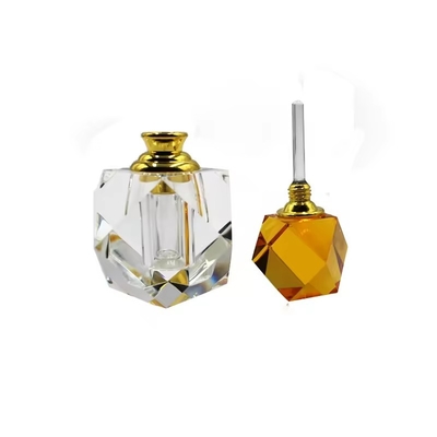 Botella de perfume de corte de cristal transparente de 3 ml, 6 ml y 12 ml con taponado Botella de vidrio vacía