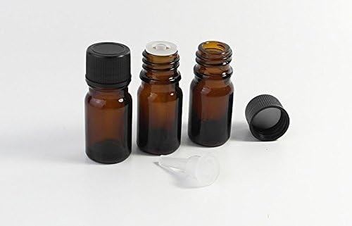 Botellas de vidrio de aceite esencial de 10 ml, 20 ml y 30 ml con tapa de tornillo vidrio ámbar vacío