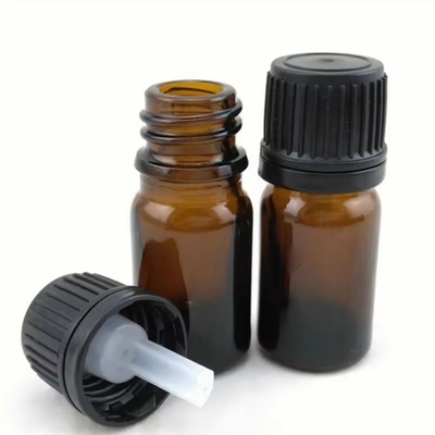 Botellas de vidrio de aceite esencial de 10 ml, 20 ml y 30 ml con tapa de tornillo vidrio ámbar vacío