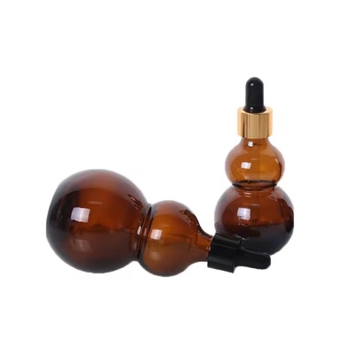 Botella de gotero de vidrio de ámbar de 15 ml 30 ml Botellas de aceite esencial para el cabello y el aceite corporal