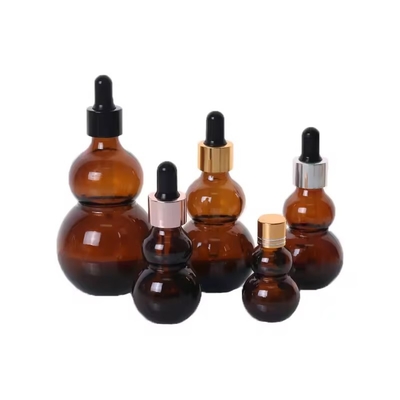 Botella de gotero de vidrio de ámbar de 15 ml 30 ml Botellas de aceite esencial para el cabello y el aceite corporal