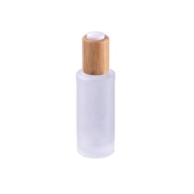 envases de empaquetado cosméticos 18/410 30ml con el casquillo de bambú 112 x 75m m del dropper del suero