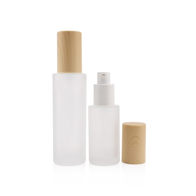 los tarros cosméticos de cristal a granel de las botellas de la bomba 40/410 de la loción 80ml observan la crema 40m m