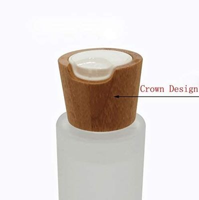 20/410 tarro cosmético de la tapa de bambú cosmética 20m m de cristal de las botellas 100ml