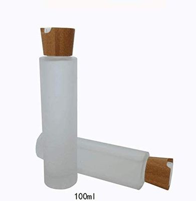 20/410 tarro cosmético de la tapa de bambú cosmética 20m m de cristal de las botellas 100ml