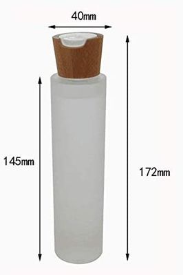 20/410 tarro cosmético de la tapa de bambú cosmética 20m m de cristal de las botellas 100ml