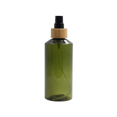 10ml verde oliva 5,5&quot; orgánico botellas vacías del espray del tarro 20/410 cosmético de bambú de la tapa pequeñas