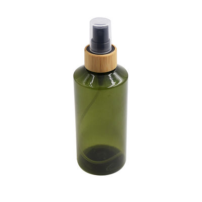 10ml verde oliva 5,5&quot; orgánico botellas vacías del espray del tarro 20/410 cosmético de bambú de la tapa pequeñas