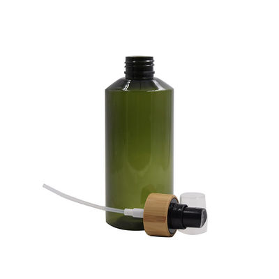 10ml verde oliva 5,5&quot; orgánico botellas vacías del espray del tarro 20/410 cosmético de bambú de la tapa pequeñas