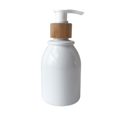 el cosmético plástico de 200ml 8oz botella los tarros del cristal 20/410 cierre 20m m de bambú