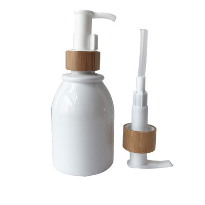 el cosmético plástico de 200ml 8oz botella los tarros del cristal 20/410 cierre 20m m de bambú