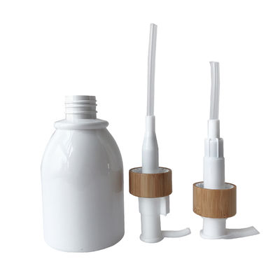 el cosmético plástico de 200ml 8oz botella los tarros del cristal 20/410 cierre 20m m de bambú
