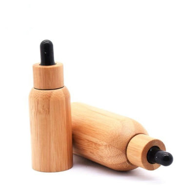 El aceite esencial del dropper de cristal de bambú embotella 22/400 ronda de 10ml 22m m Boston