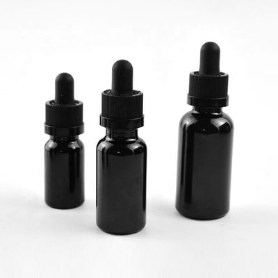22/400 botella 22m m negra del dropper del vidrio esmerilado para los aceites esenciales 100cc