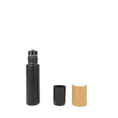 botellas de cristal claras de bambú del rodillo del casquillo 22m m de las botellas de aceite esencial 10ml 22/400