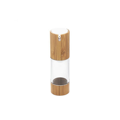 botella hermética de la bomba del rociador 34/400 de bambú privado de aire de las botellas de la bomba de 15ml 34m m