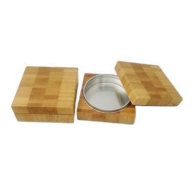 Pequeño SGS de bambú 61M M de aluminio de la cubierta de la caja 5g del maquillaje del ojo del sombreador de ojos