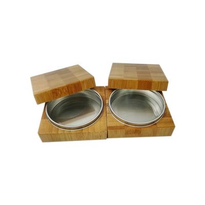 Pequeño SGS de bambú 61M M de aluminio de la cubierta de la caja 5g del maquillaje del ojo del sombreador de ojos