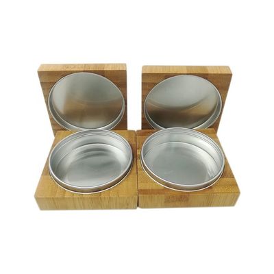 Pequeño SGS de bambú 61M M de aluminio de la cubierta de la caja 5g del maquillaje del ojo del sombreador de ojos