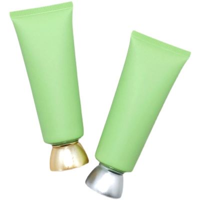 tubos de aluminio suaves cosméticos ISO2000 de la crema de la mano de Matte Green 100ml del tubo 100g