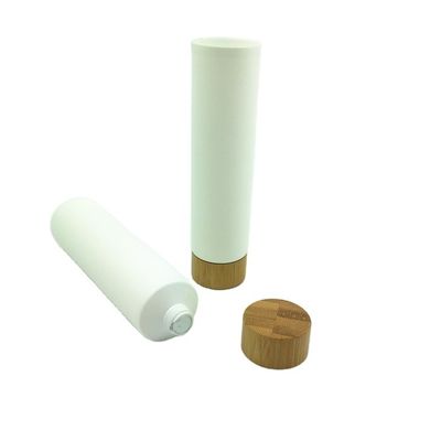 tubo suave cosmético de aluminio 200ml que empaqueta para la tapa de bambú 40/400 40M M de los cosméticos
