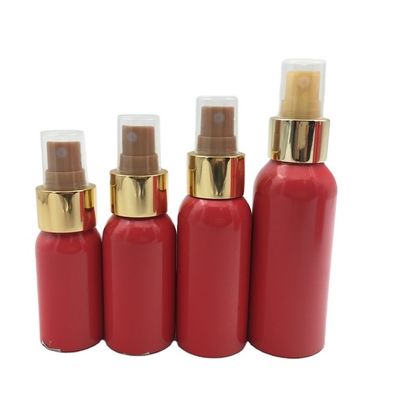Botellas de aluminio rojas 3.4oz 100ml 24m m 24/410 rojo del espray de la bomba de presión