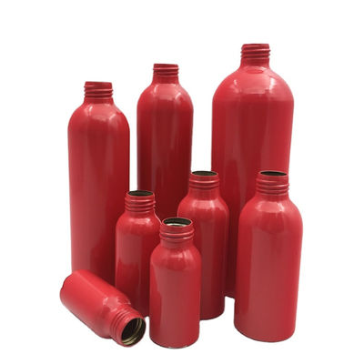 Botellas de aluminio rojas 3.4oz 100ml 24m m 24/410 rojo del espray de la bomba de presión