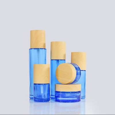 el aceite esencial azul 110ml embotella los tarros de cristal 37/415 37m m cosméticos con las tapas