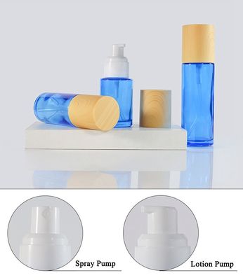 el aceite esencial azul 110ml embotella los tarros de cristal 37/415 37m m cosméticos con las tapas