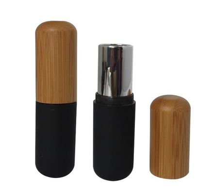 OEM de bambú del casquillo 21m m de Diy de la barra de labios 4ml del tubo vacío recargable de los envases
