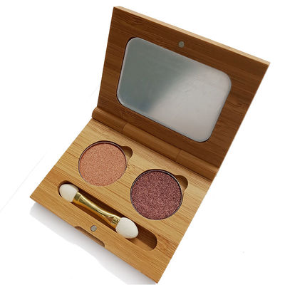 caja de bambú de la caja los 5.5cm de la belleza del ojo del maquillaje de las cajas de sombra de ojos de 60g 14m m